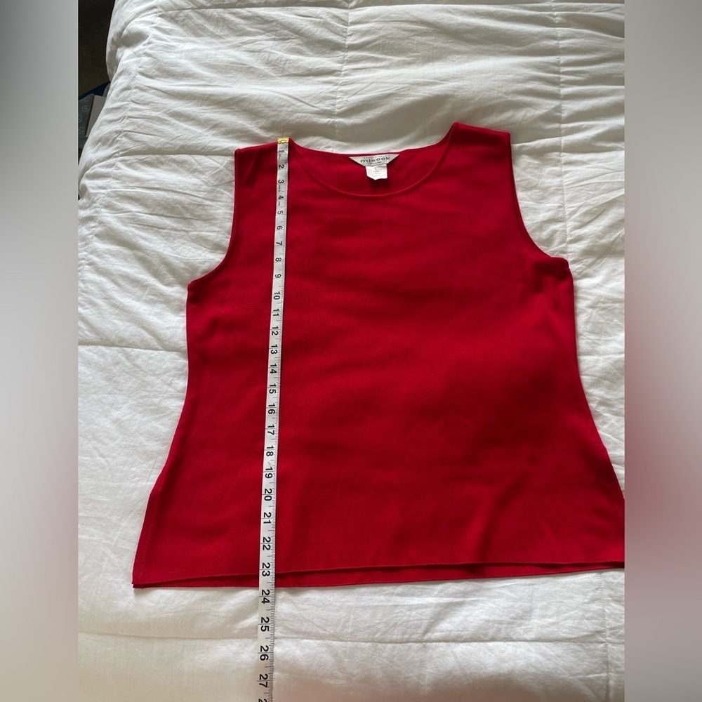 Misook Sleeveless Red Shell Top - Picture 7 of 7